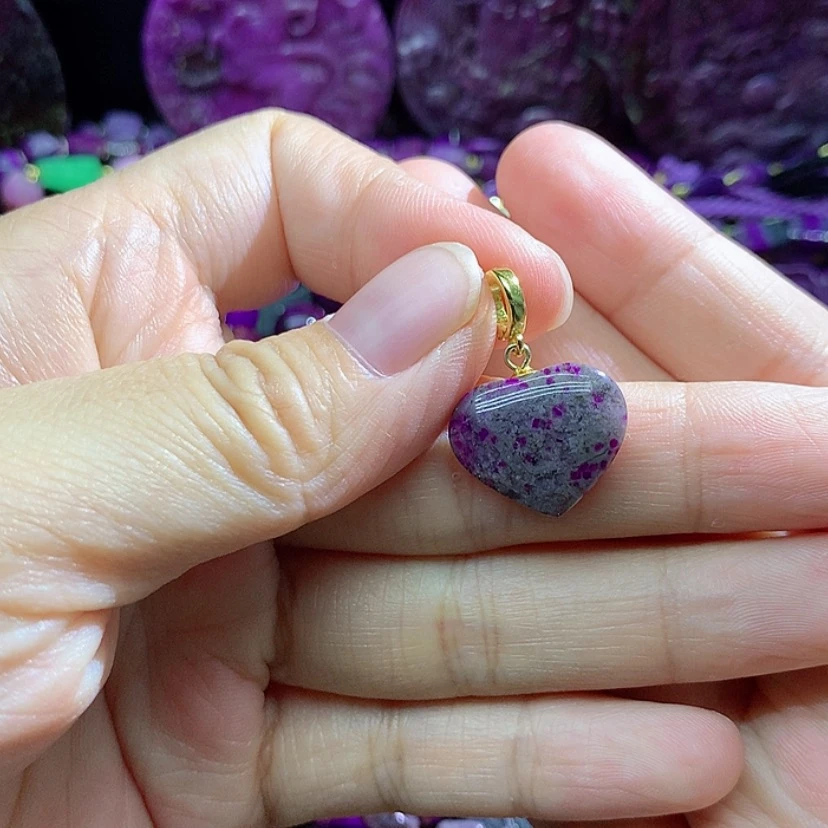 【闪购商品】苏纪石（舒俱来）银S925镀金镶嵌吊坠