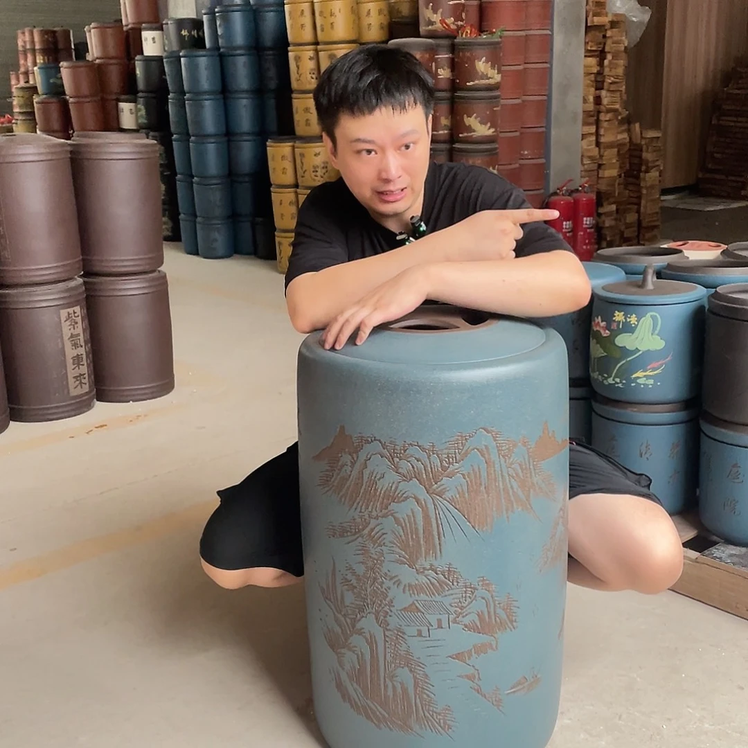 宜兴原矿紫砂茶叶罐