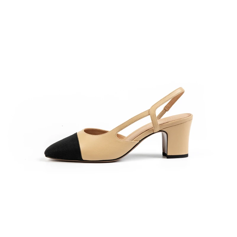 DG【6-21】小香风拼色凉鞋粗跟HJ984137