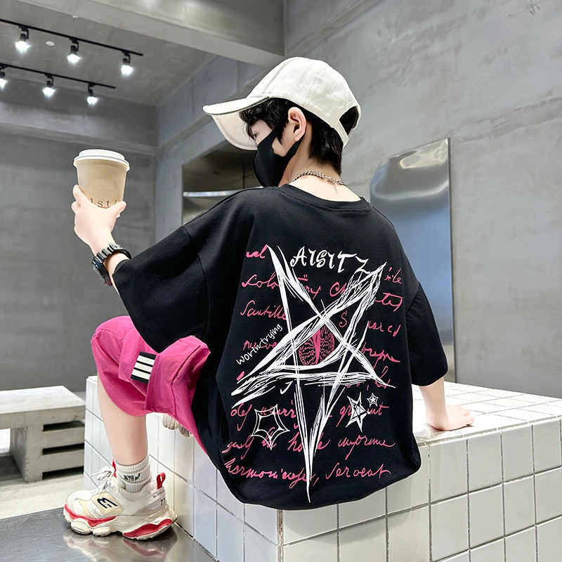 儿童装男童夏装短袖套装2025新款夏季中大童运动夏款酷帅气时髦潮