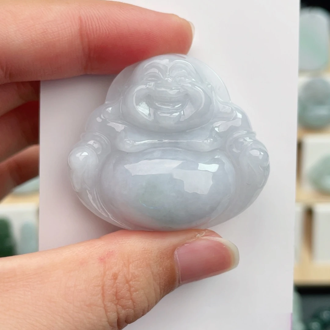 翡翠未镶嵌颈饰佛公