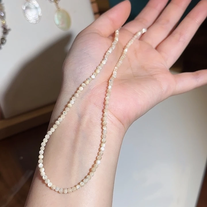 合金拼合珍珠（马贝珠）颈饰小众设计款