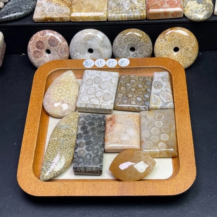 未镶嵌吊坠硅化珊瑚（珊瑚玉）