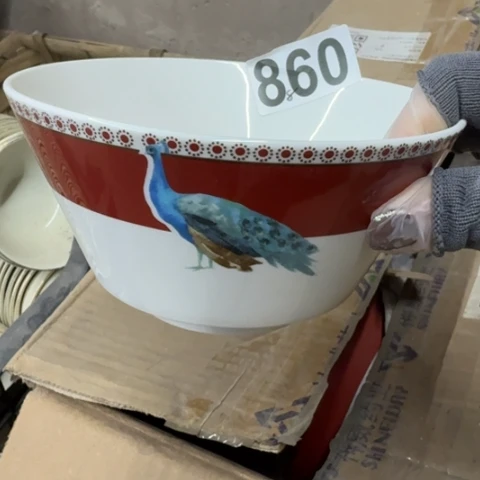 泥塑磁州窑出口尾货碗口径15.5高7.5