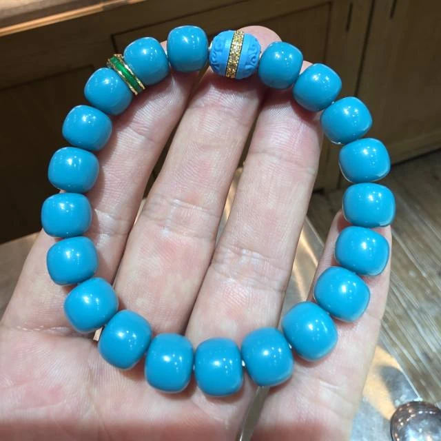 【曹美丽精选】28 G68870-琉璃DIY 单圈手串-多样性发其一-10*9mm