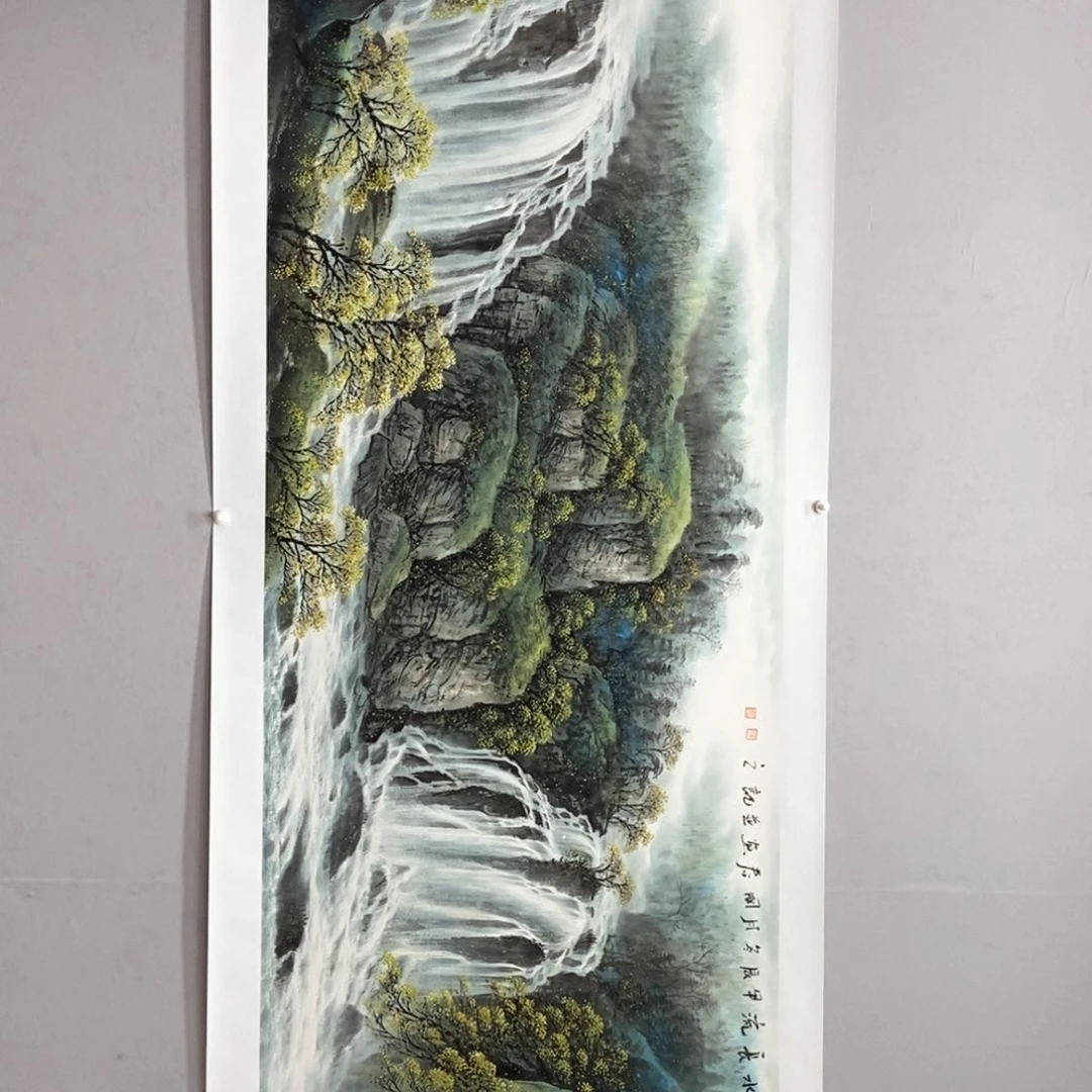 国画墨**人韦国春小六尺真人真品