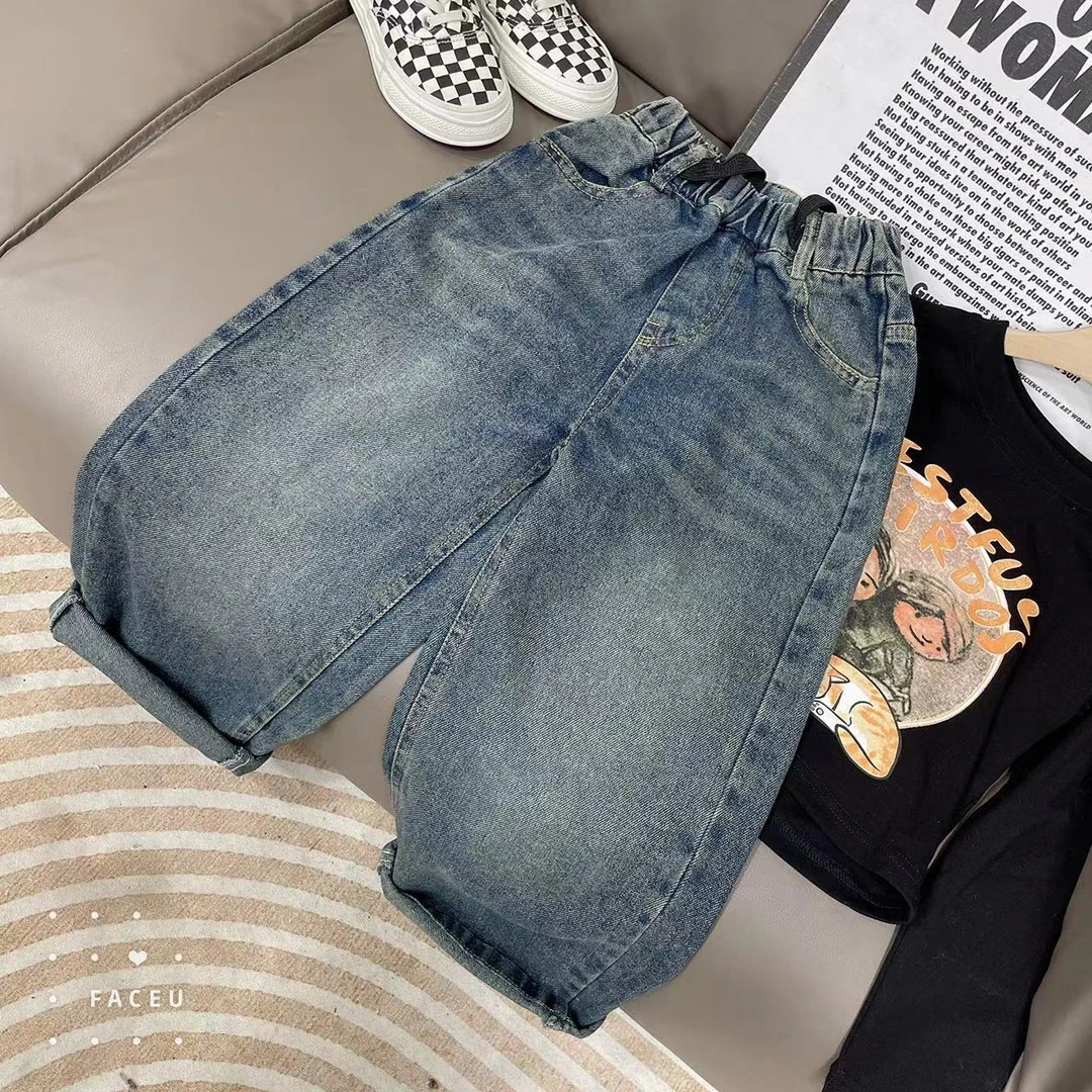 401409《现》优选韩版儿童休闲舒适洋气春款气质牛仔裤