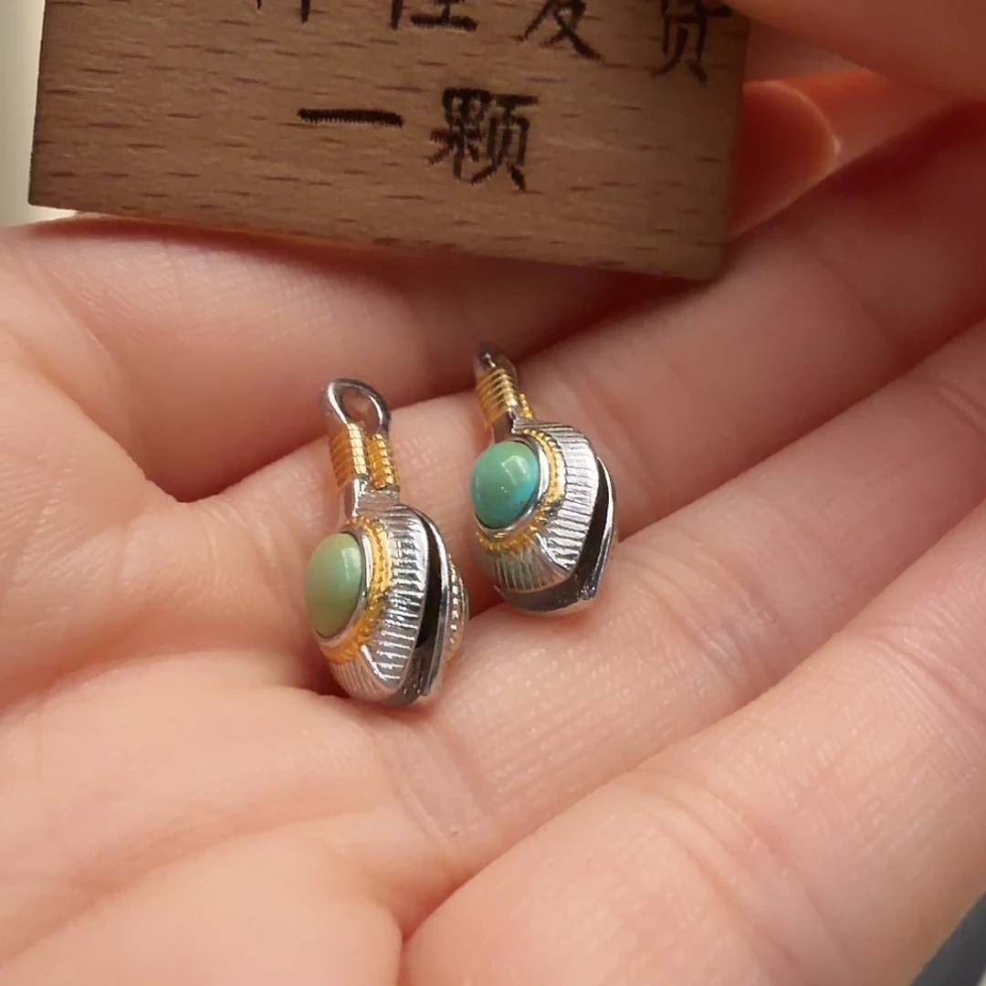 绿松石银S925镶嵌颈饰