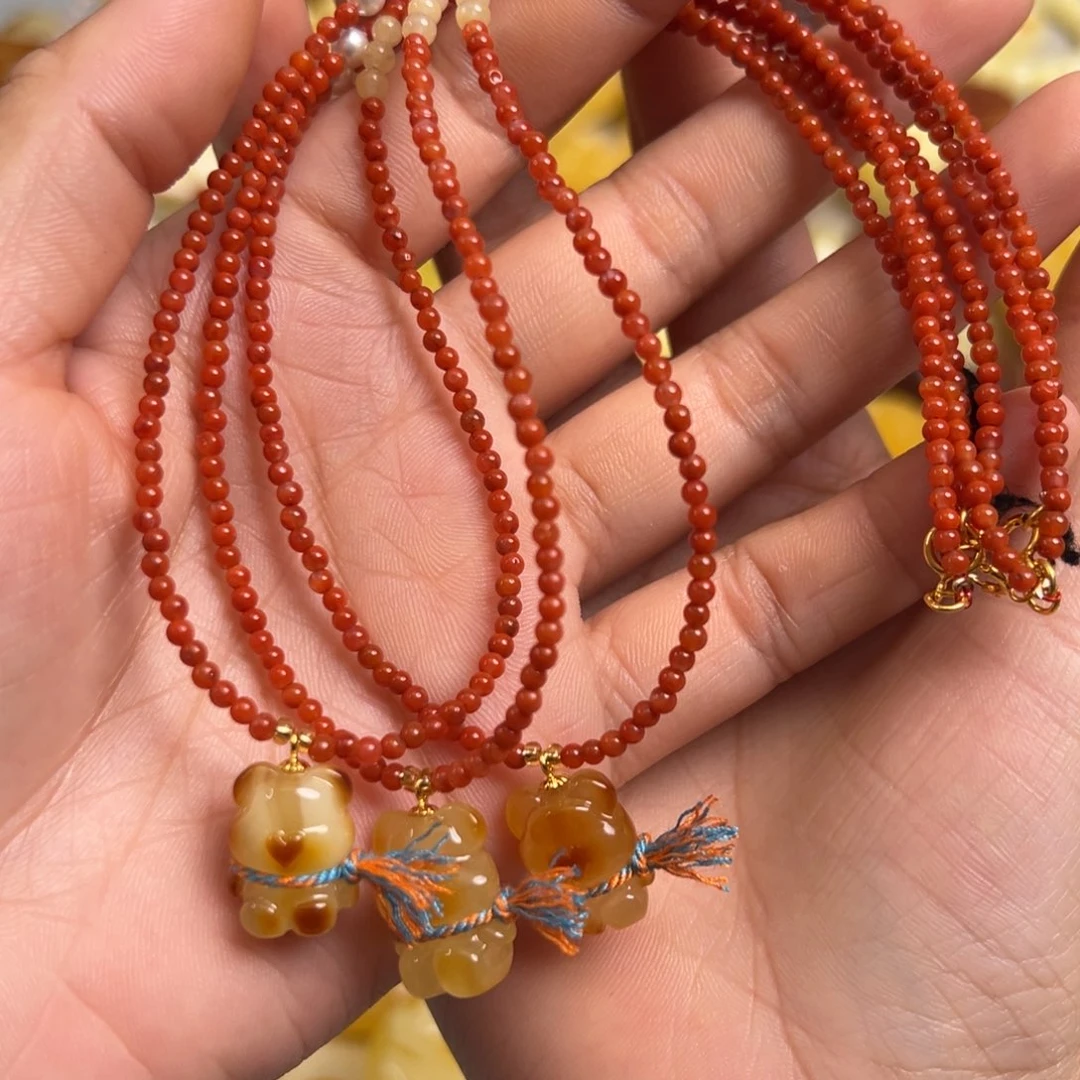 蜜蜡未镶嵌裸石多样性发一条