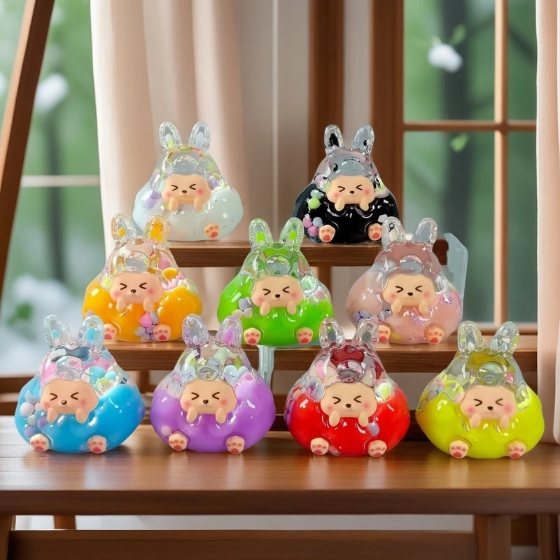 马卡龙奶色大号塔塔流沙摆件对对碰创意可爱家居桌面摆件装饰品