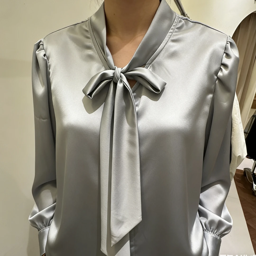 定制不支持7天无理由--轻奢缎面衬衫大码7874