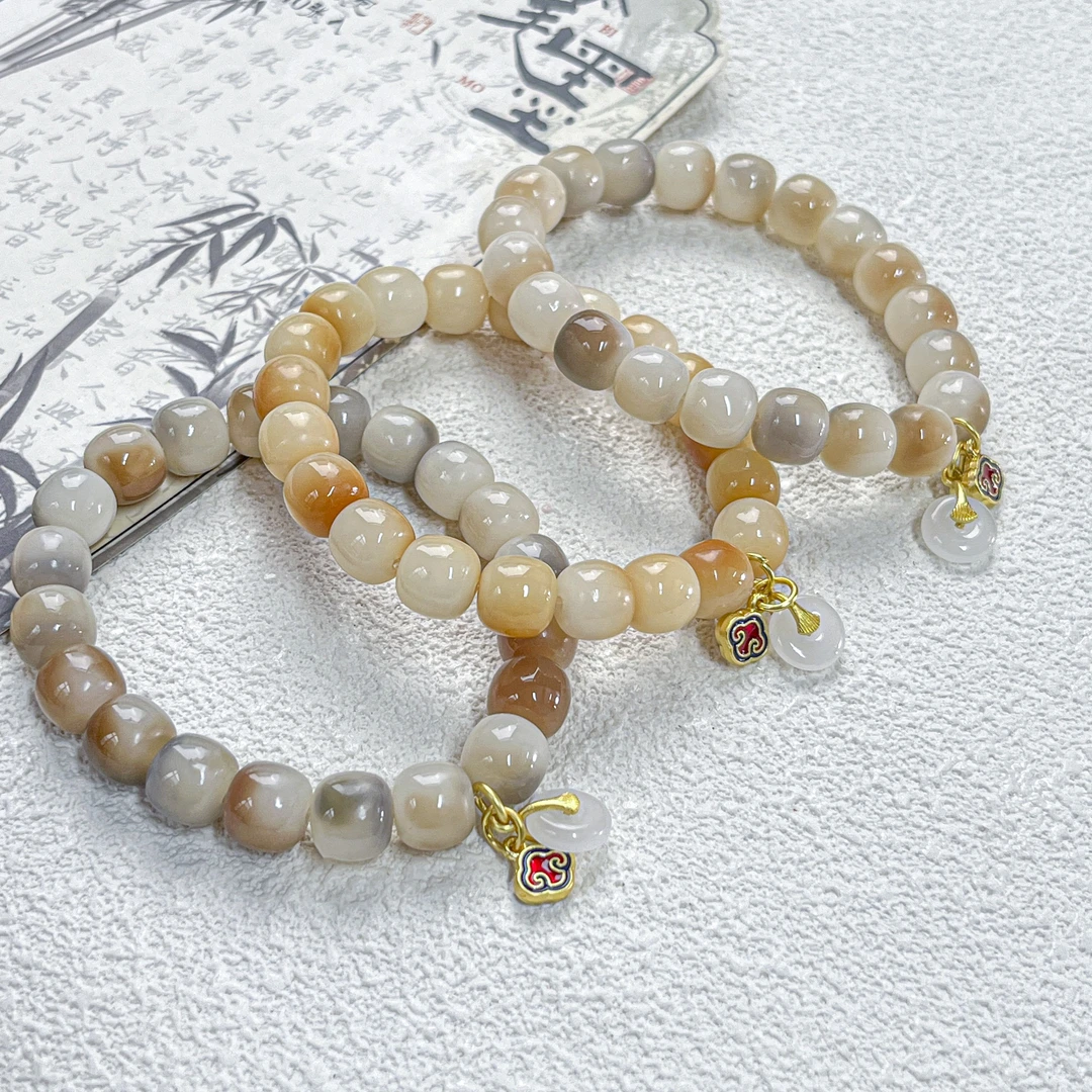 紫罗兰飘花老型桶文择菩提手串（随机）D-A764040