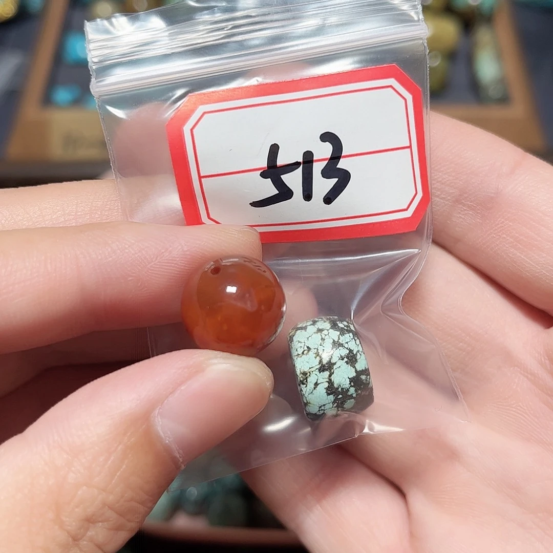 桥****玛瑙/玉髓未镶嵌圆珠桶珠老型手串！！
