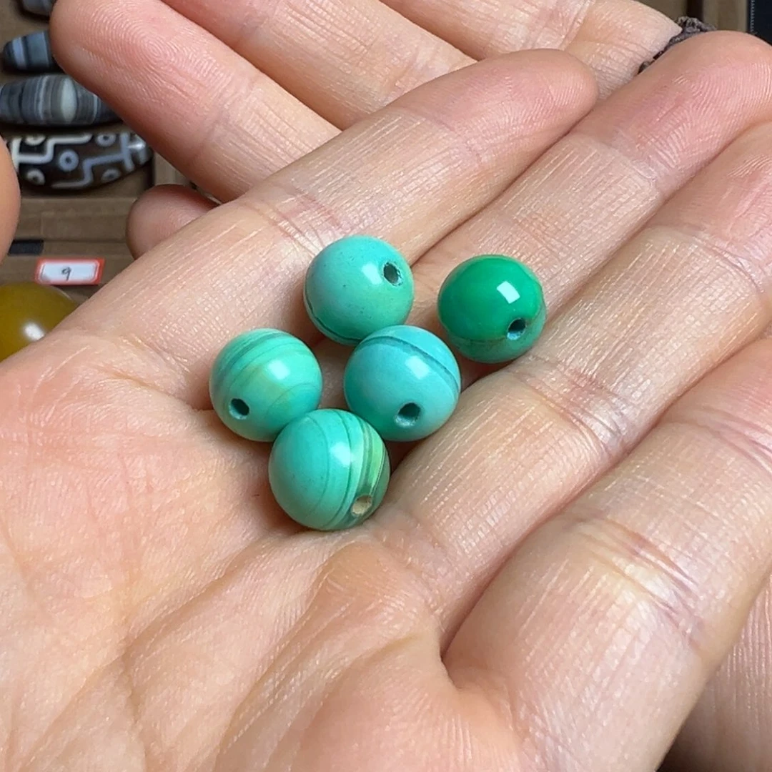 玛瑙/玉髓单珠未镶嵌玩****O拍一发五