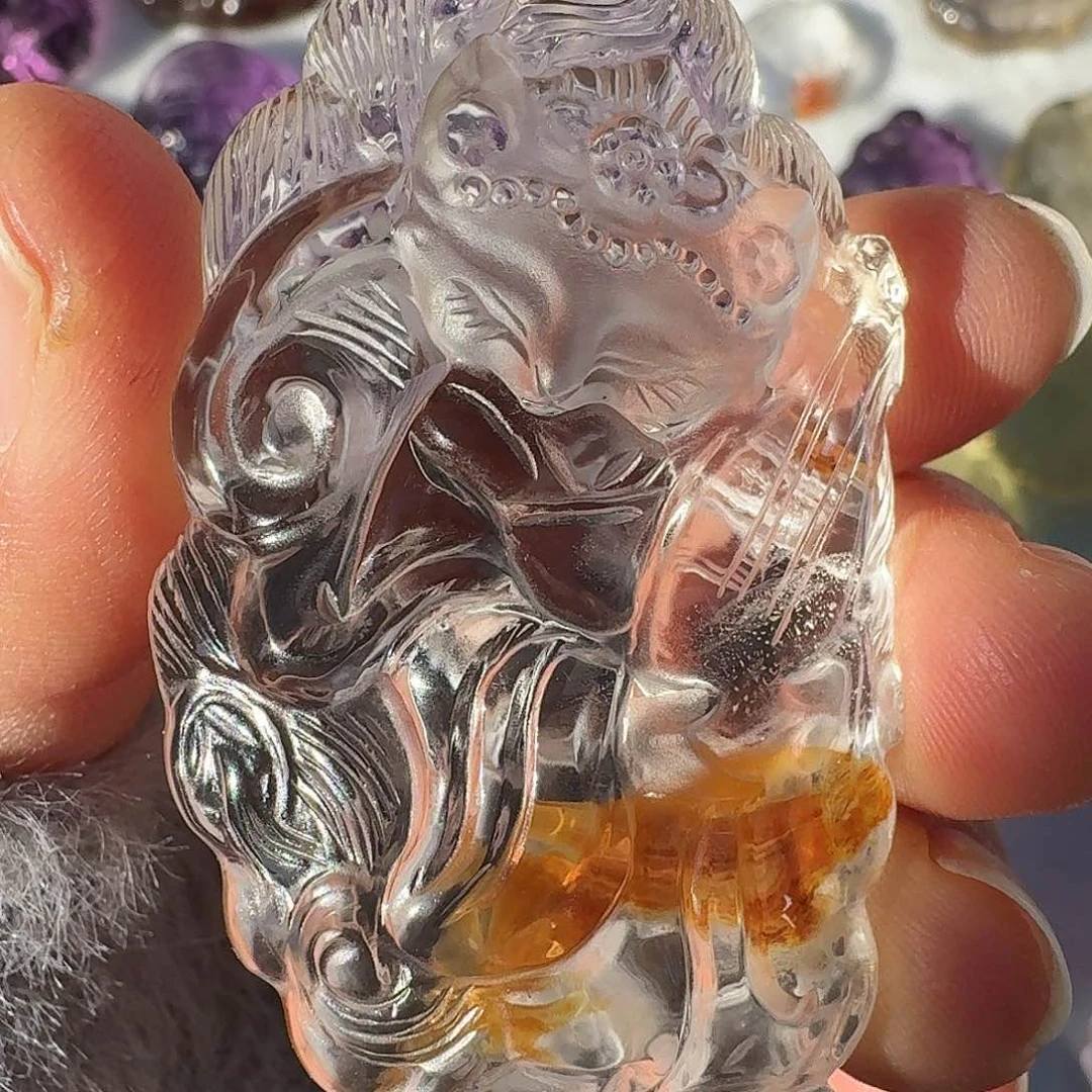 水晶颈饰未镶嵌西****鹰定制