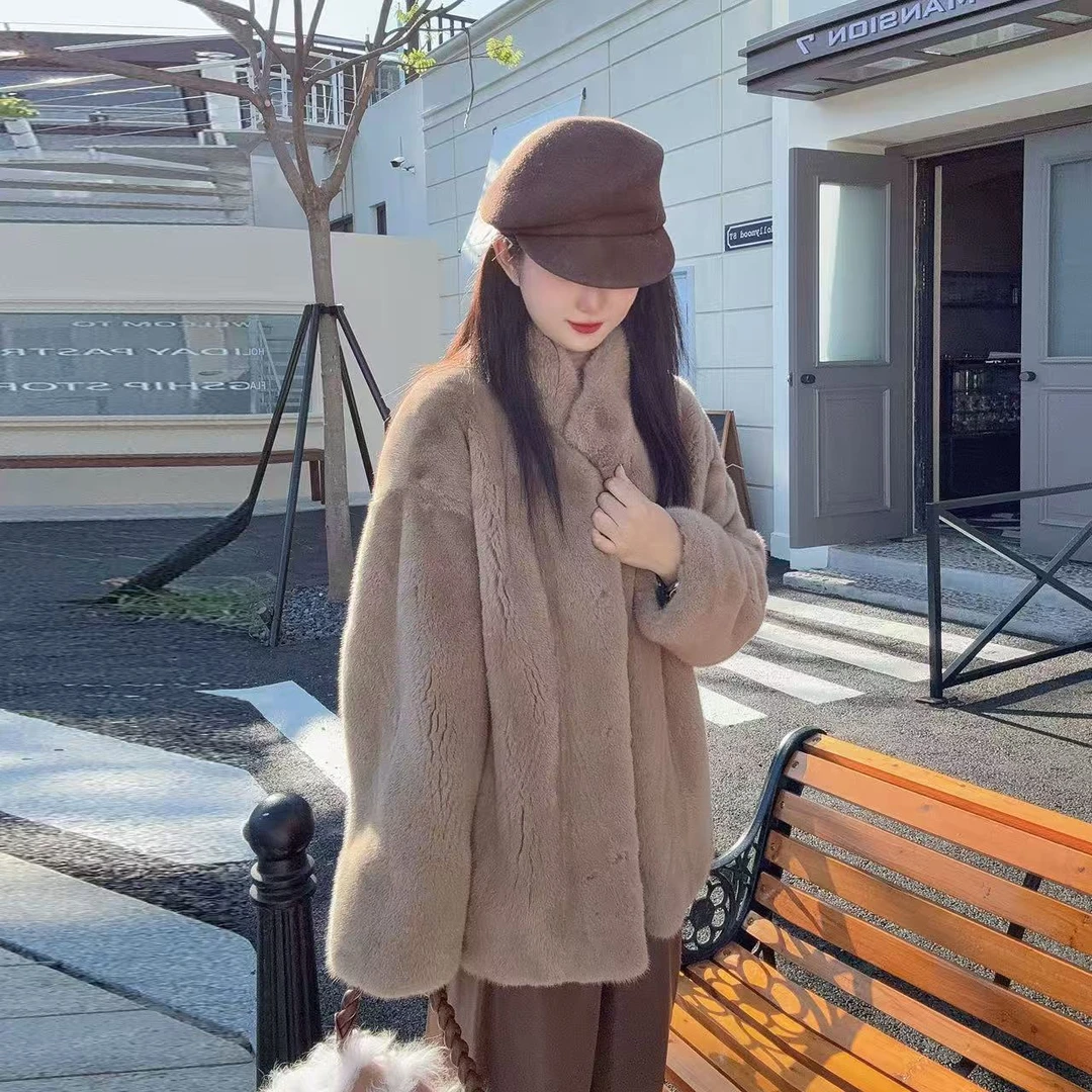 【丸子】2025新款进口整貂天鹅绒貂皮大衣水貂皮草外套22823女款