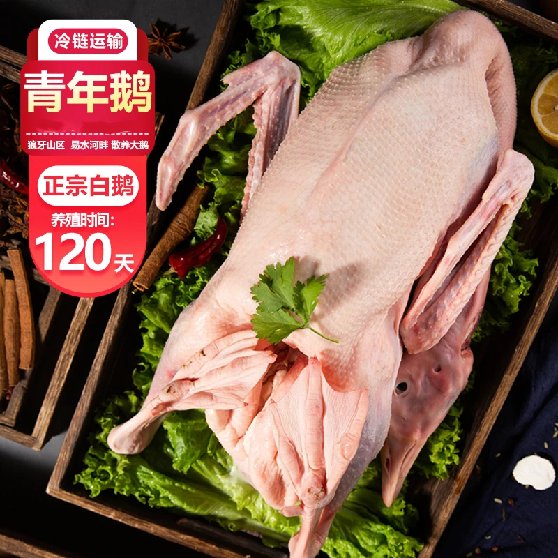 【交个朋友专属】徐小鹅青年鹅5-6斤养殖时间6个月无头包生鲜炖大鹅