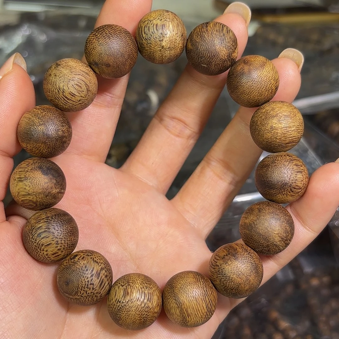 沉香手串奇楠沉香1.6圆珠18克➕塘结