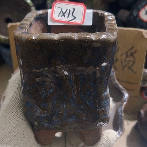 红陶粗陶花盆手工