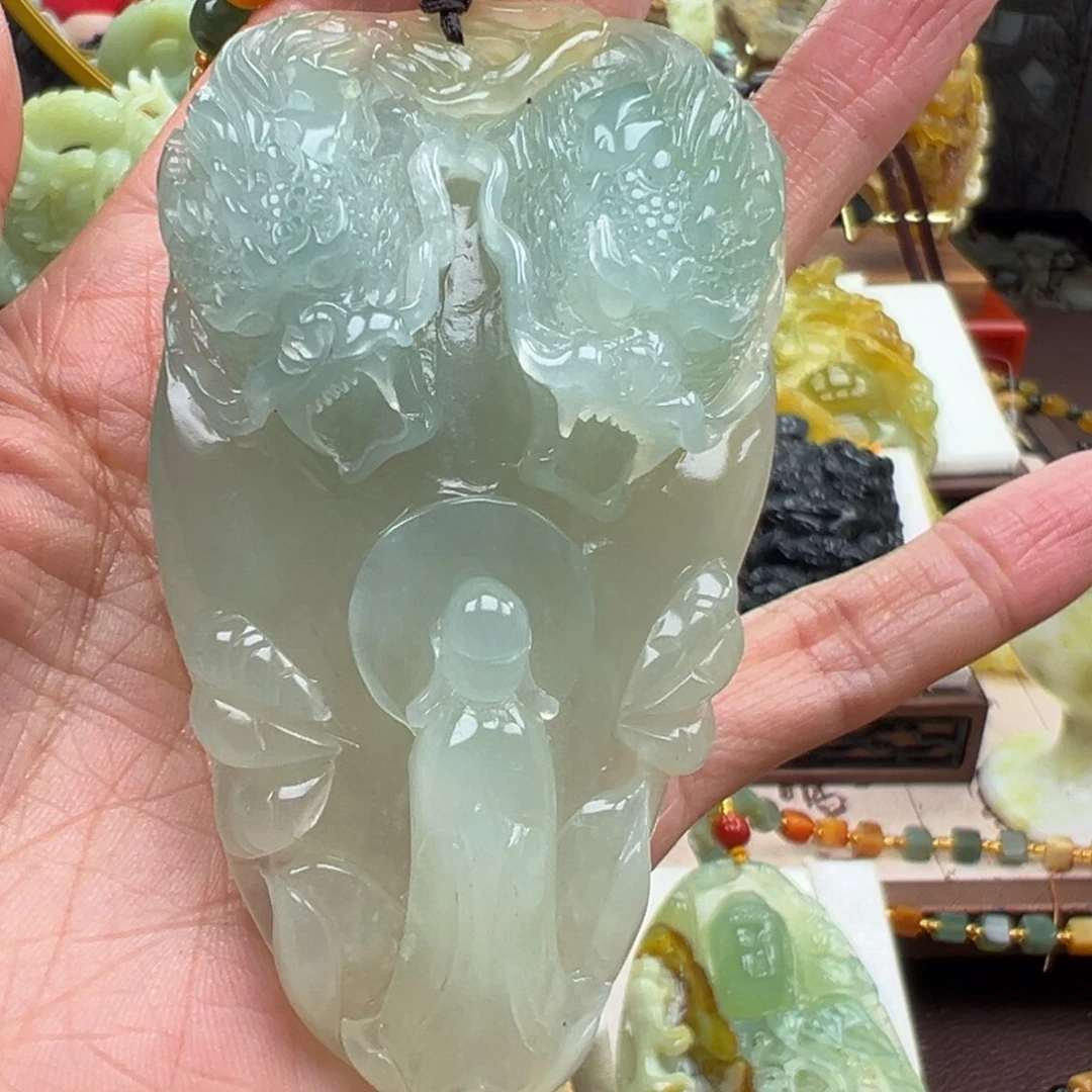 岫玉未镶嵌挂件挂件