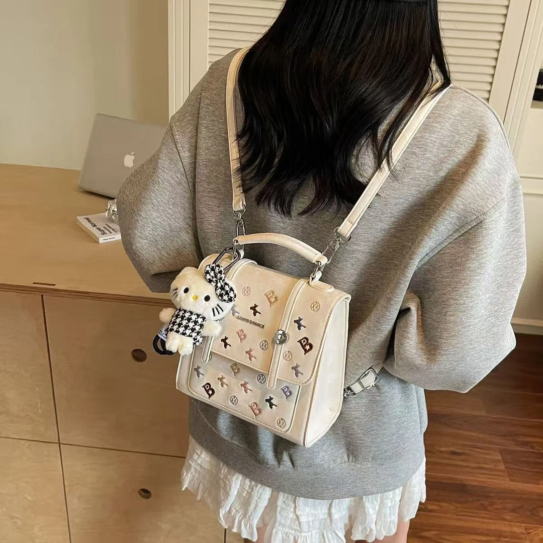艾米家女包2025新款日常休闲百搭斜挎包潮流洋气通勤学院风双肩包