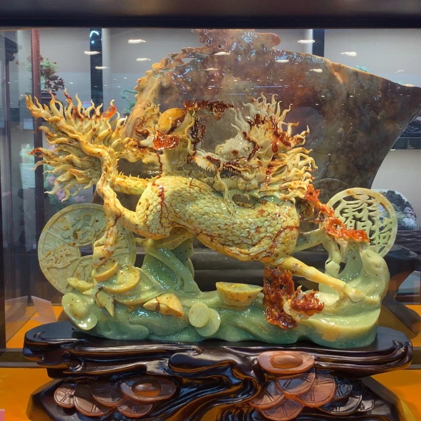 【闪购商品】未镶嵌蛇纹石玉摆件覆膜