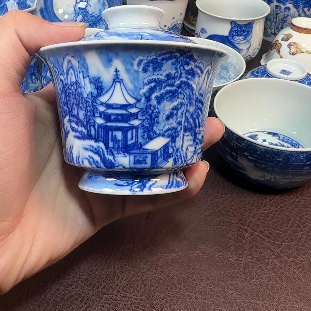 李***磊现代景德镇陶瓷盖碗