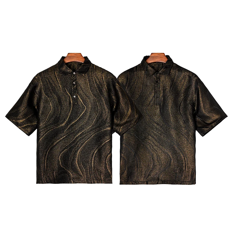 99273 男士双面短袖 桑蚕丝正绢新中式复古休闲国潮宽松上衣