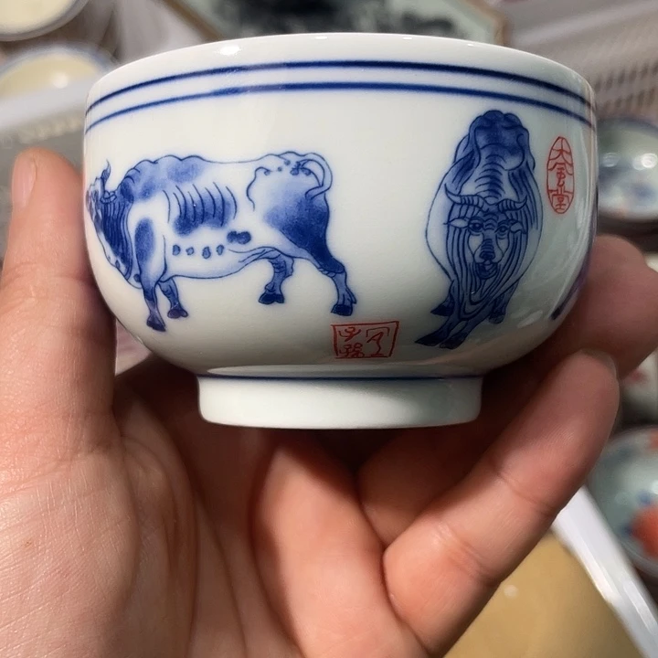 陶摆件景德镇陶瓷主人杯2233