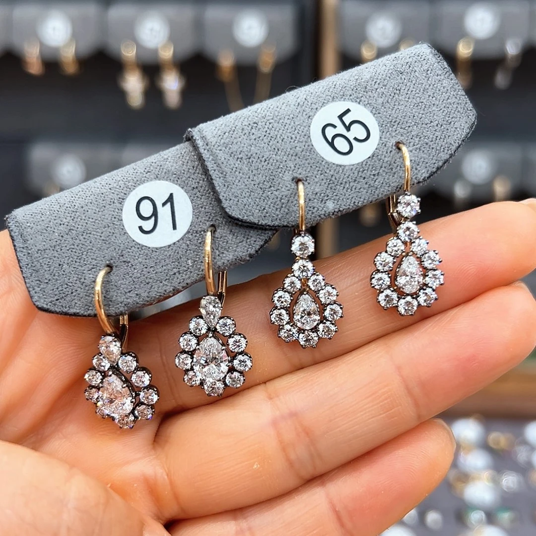 耳饰18K金镶嵌实验室培育钻石多样性发一