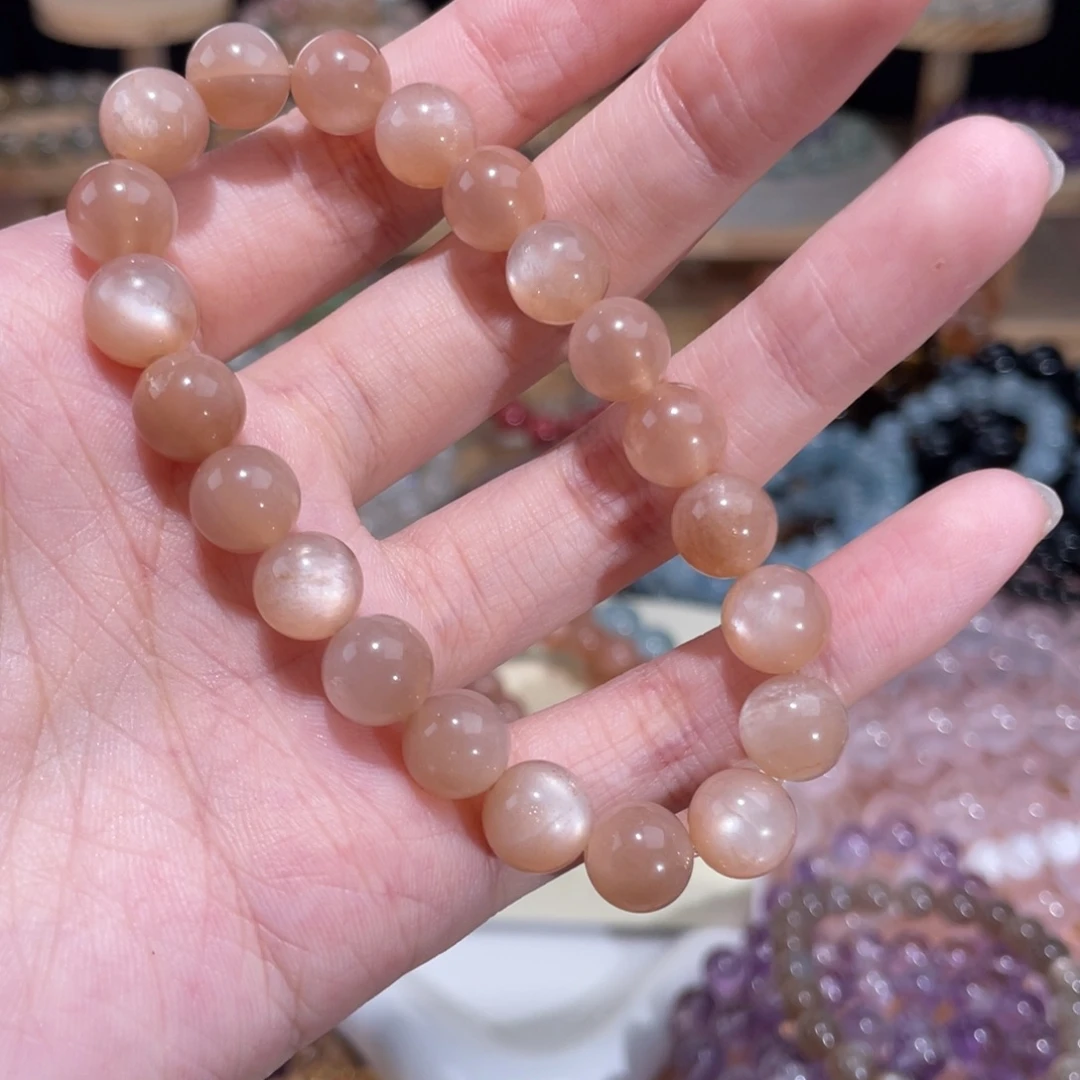 手链水晶未镶嵌9mm奶茶月光