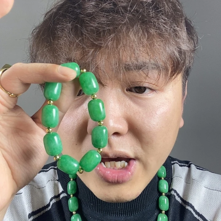 未镶嵌手串翡翠老型珠手串
