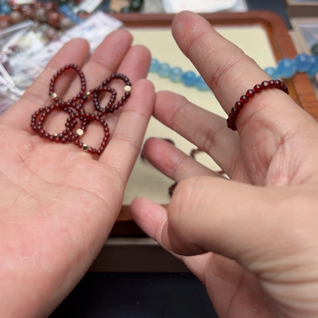 未镶嵌手链水晶石榴石戒圈