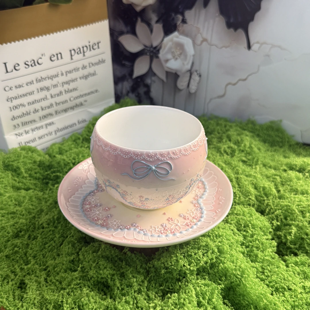 景德镇手绘立体釉釉下彩套杯玉泥精致伴手礼