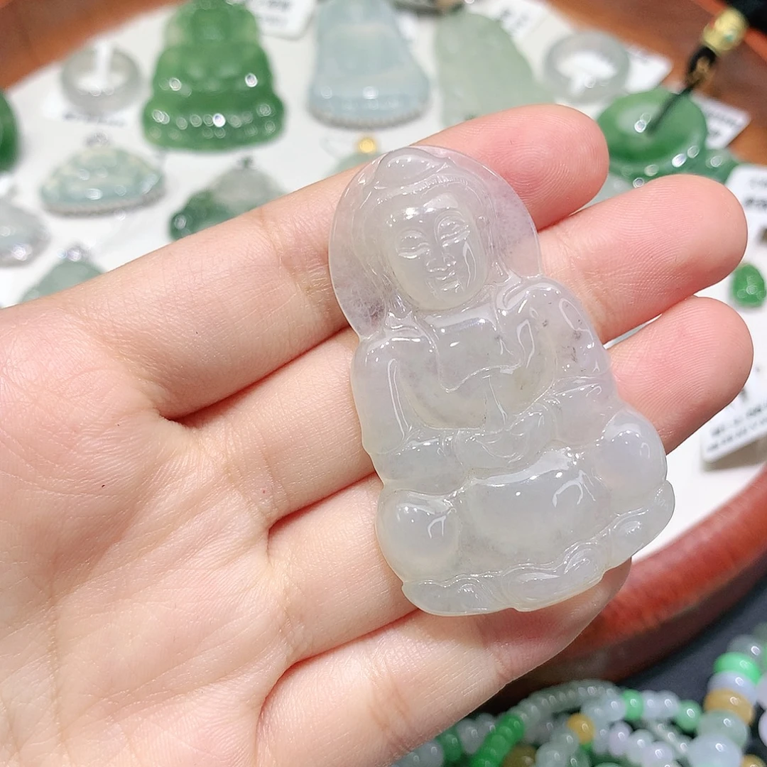 海***。翡翠未镶嵌吊坠(不含链)缅甸天然翡翠