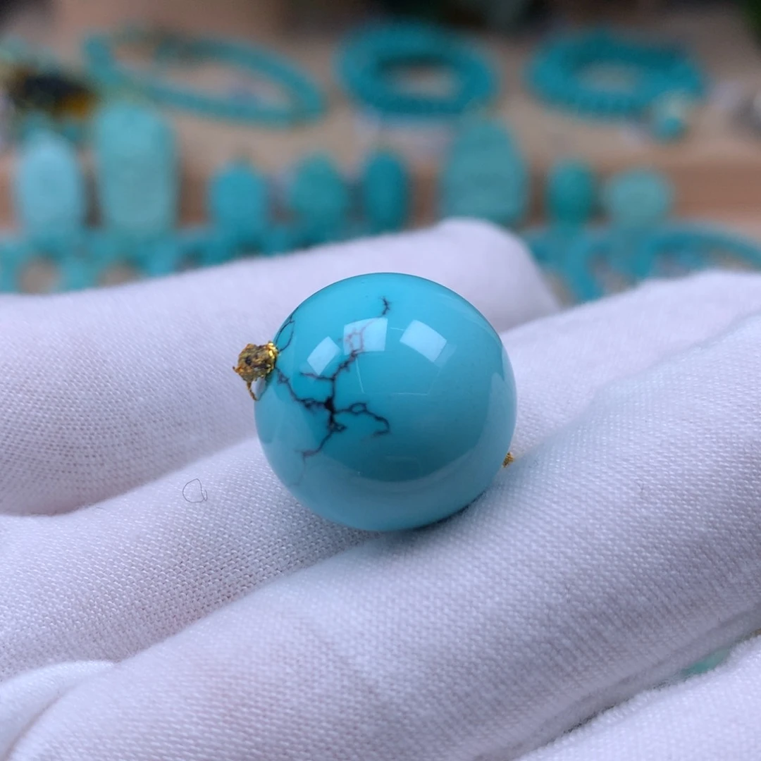 绿松石精品配饰直径18.5mm未镶嵌