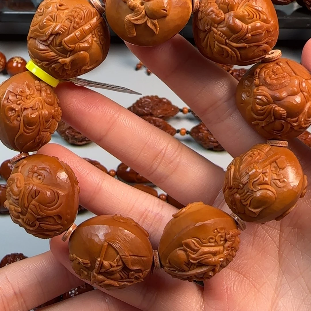 手串橄榄核油核留刀痕八仙手串