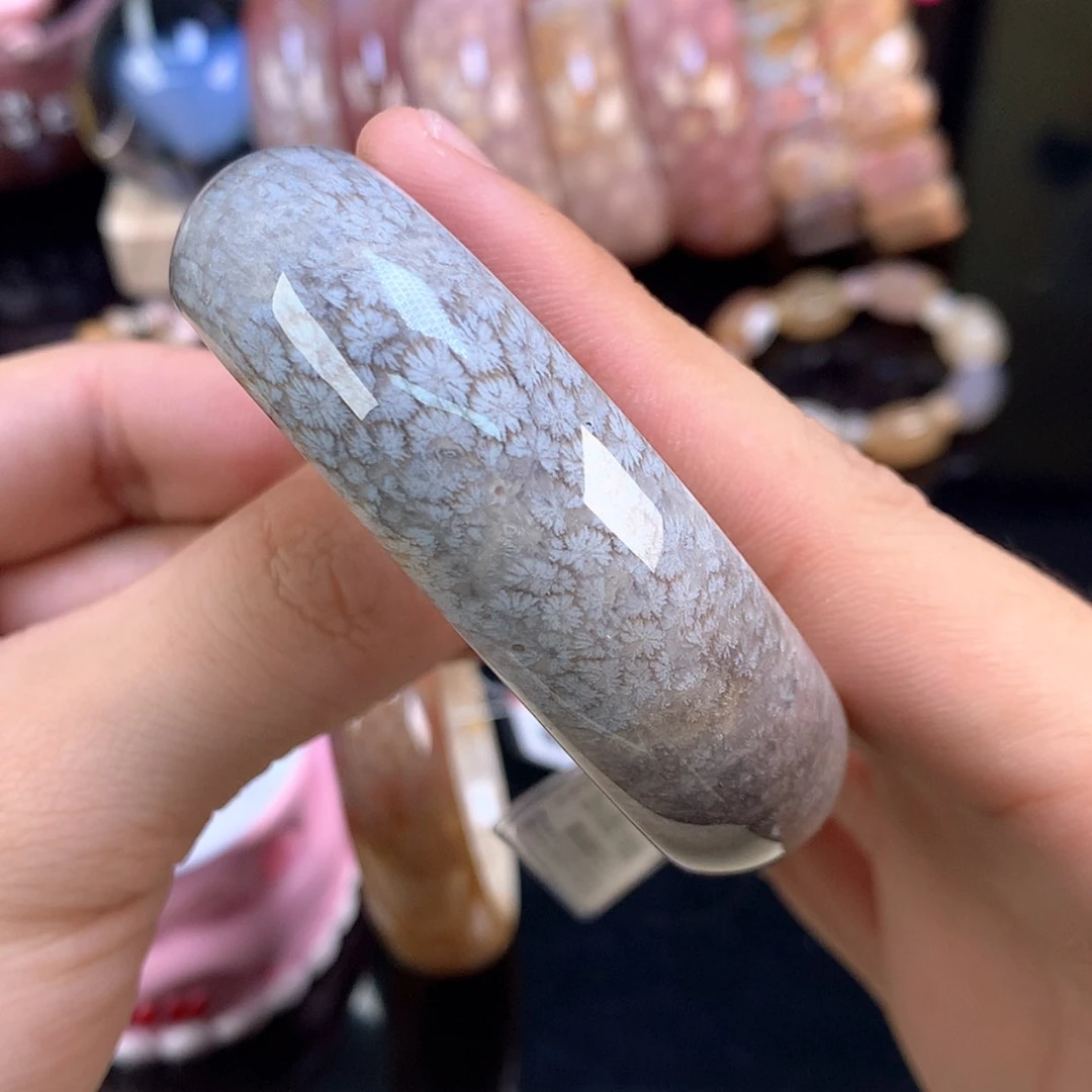 【闪购商品】颈饰未镶嵌硅化珊瑚（珊瑚玉）33号55.7圈灰咖色枫叶