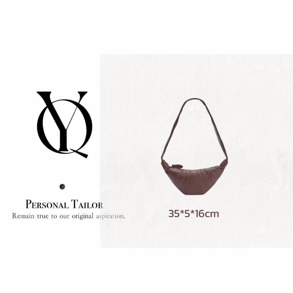 YUQIAO/【牛角包】35cm 羊皮牛角包斜挎包YQ200