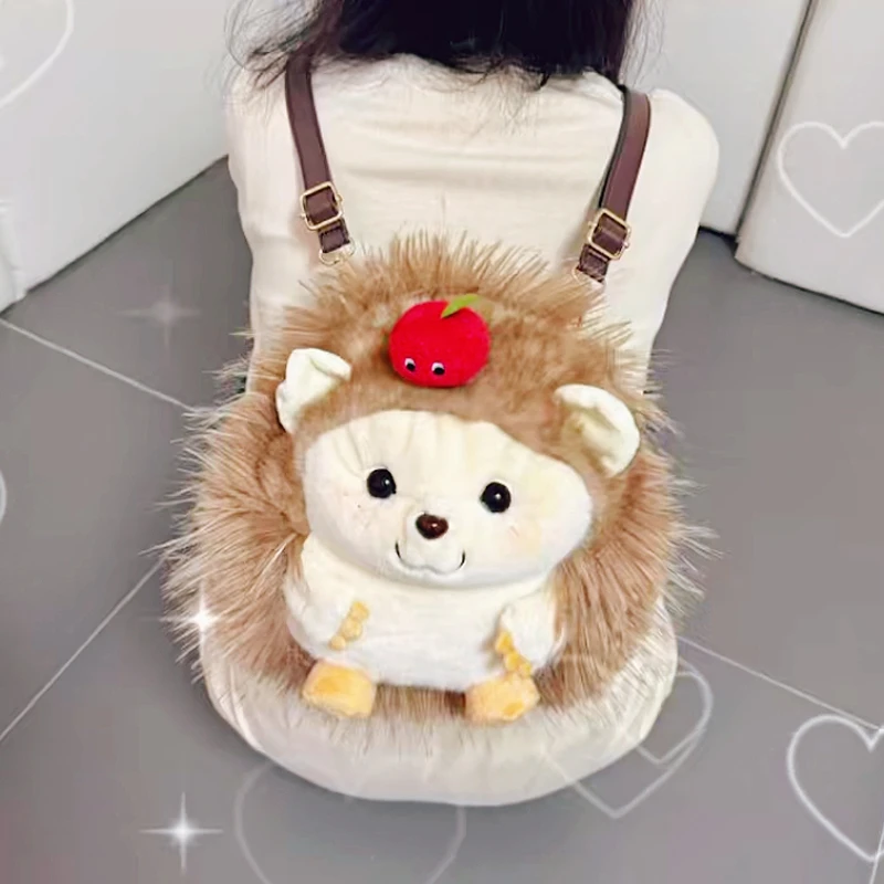 【送礼好物】仿真刺猬玩偶背包娃娃毛绒小公仔玩具可爱女生生日礼物