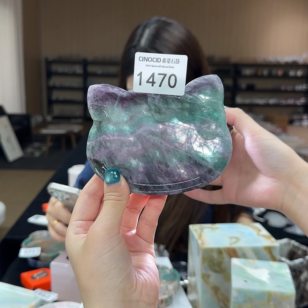 1470绿水晶小猫盘福利