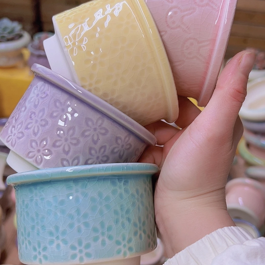 红陶陶瓷花盆当场满12包邮发货