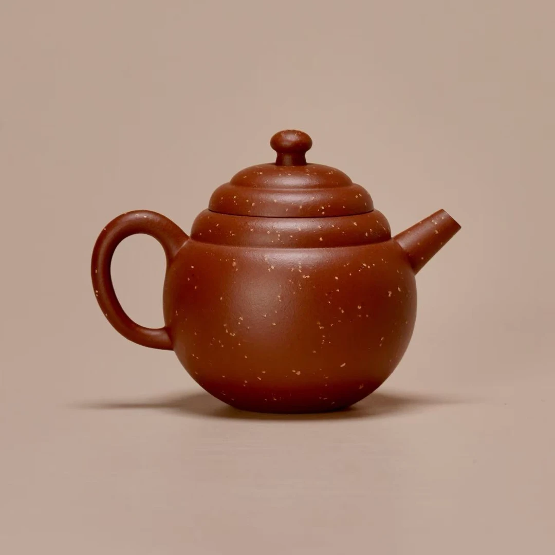 缶筑 铺砂士恒巨轮 90cc 朱泥 球孔 半手工 紫砂壶 茶壶 古典