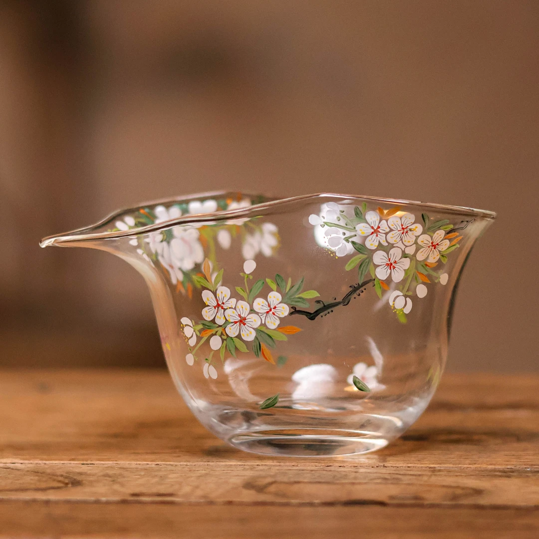 纳兰-桃园公杯220ml纯手工手绘家用公道配茶道零配（物肆0110）