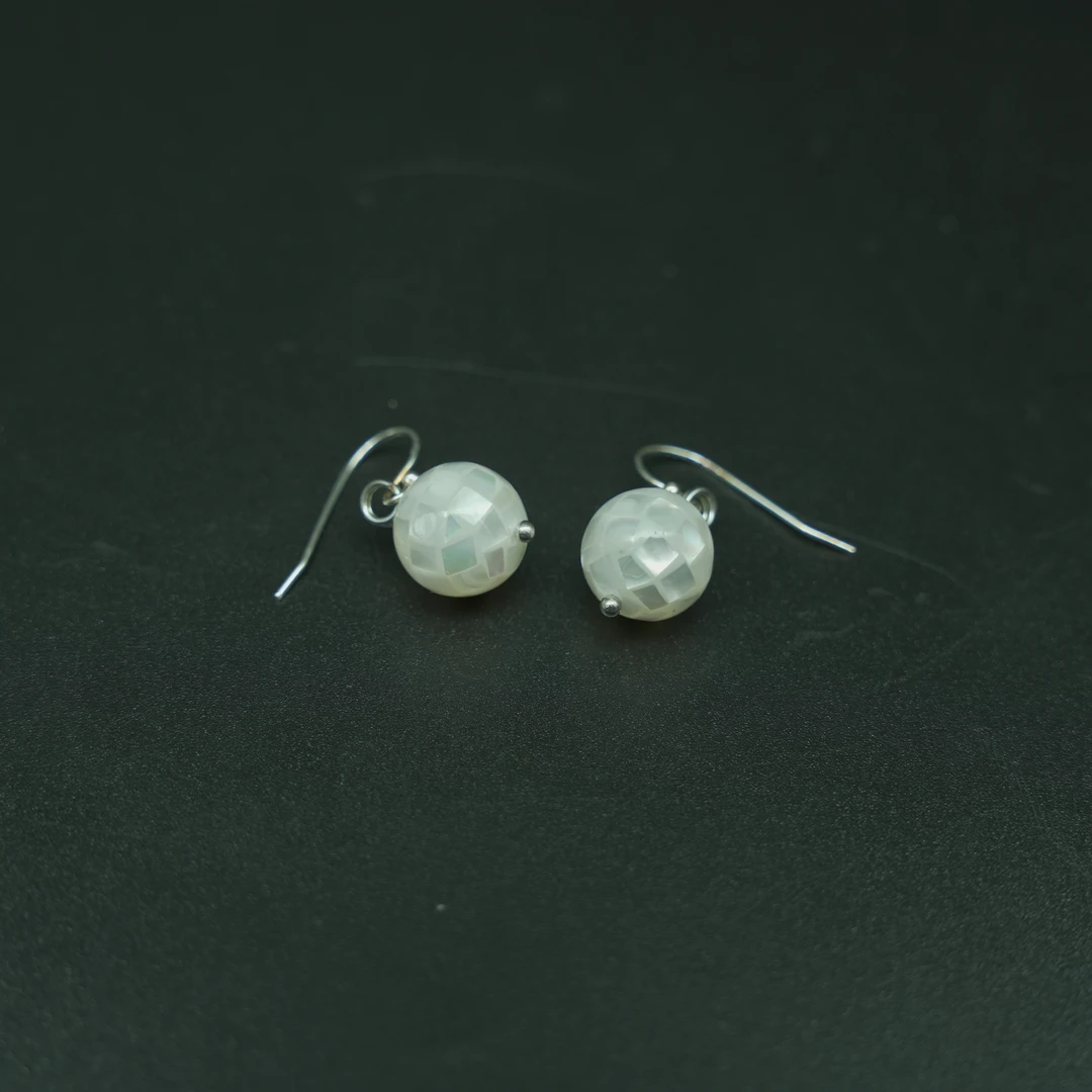 拼接工艺天然珍珠耳坠手工气质复古