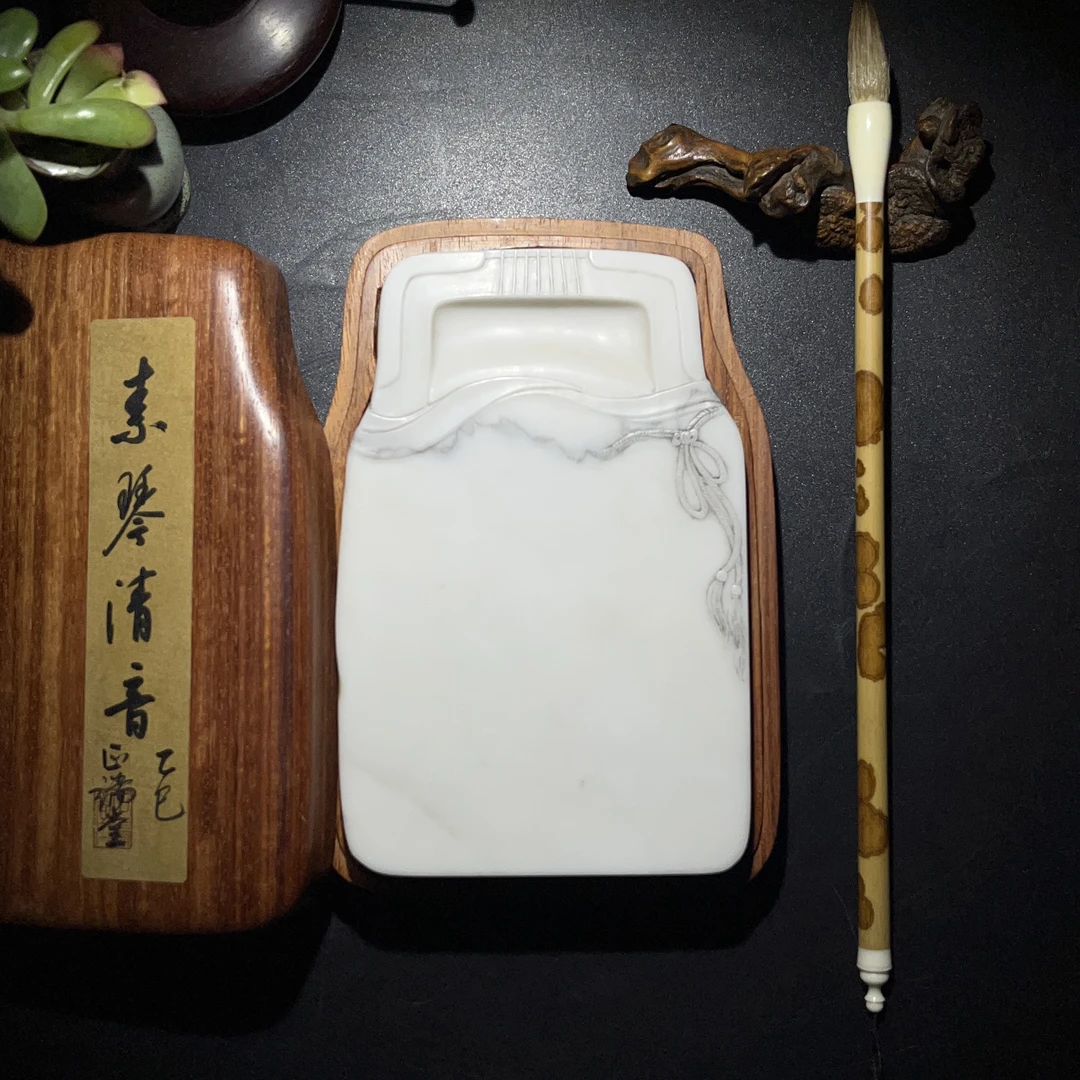 【端砚白端】素琴清音砚