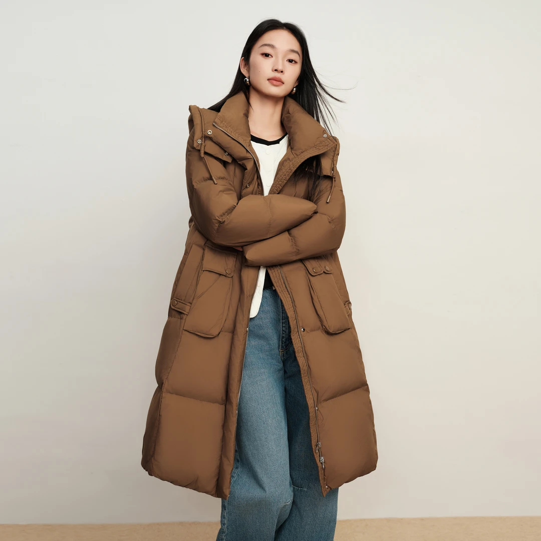 【粉丝专享】Elva' Island24冬长款连帽羽绒服