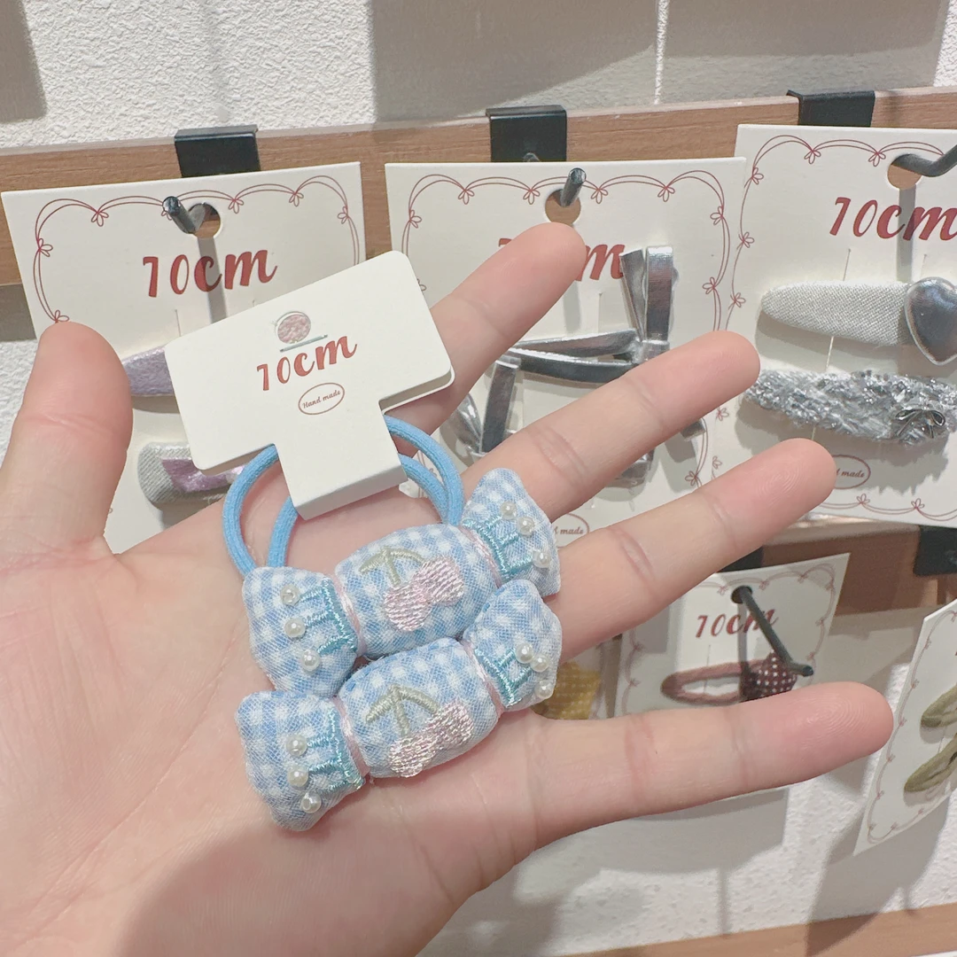 A191-s蓝色糖果发圈一对【满15包邮发货】可爱仙女儿童发饰