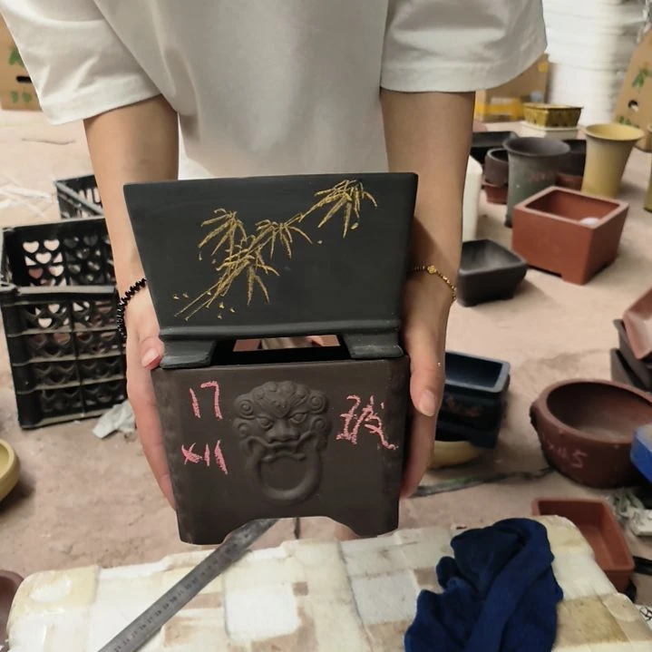 紫砂花盆紫砂微瑕