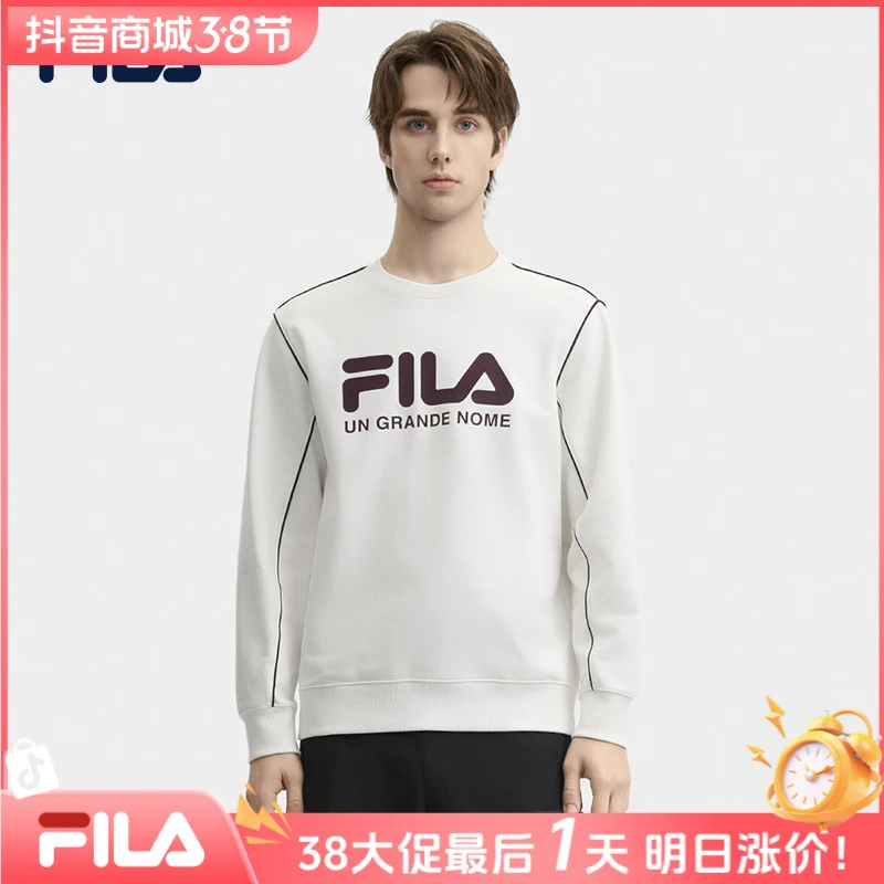 Fila/斐乐【经典大标LOGO】男新春上新舒适保暖运动卫衣F11M449215F